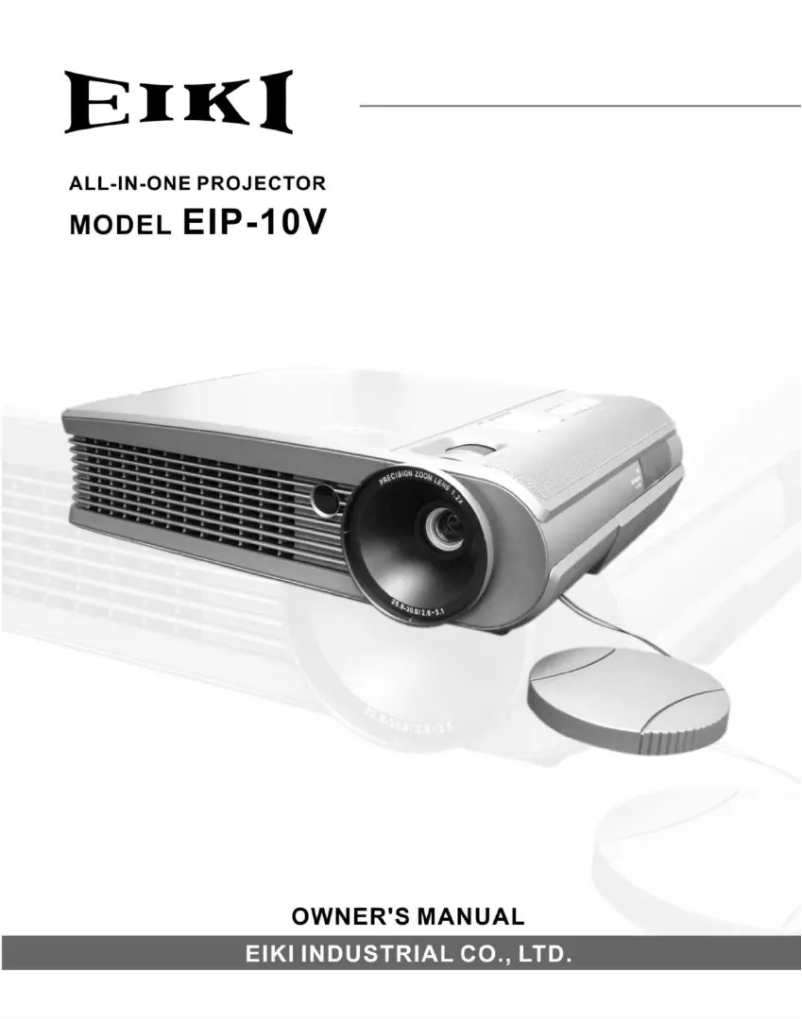 Page n°1 - Manuel utilisateur EIKI EIP-10V