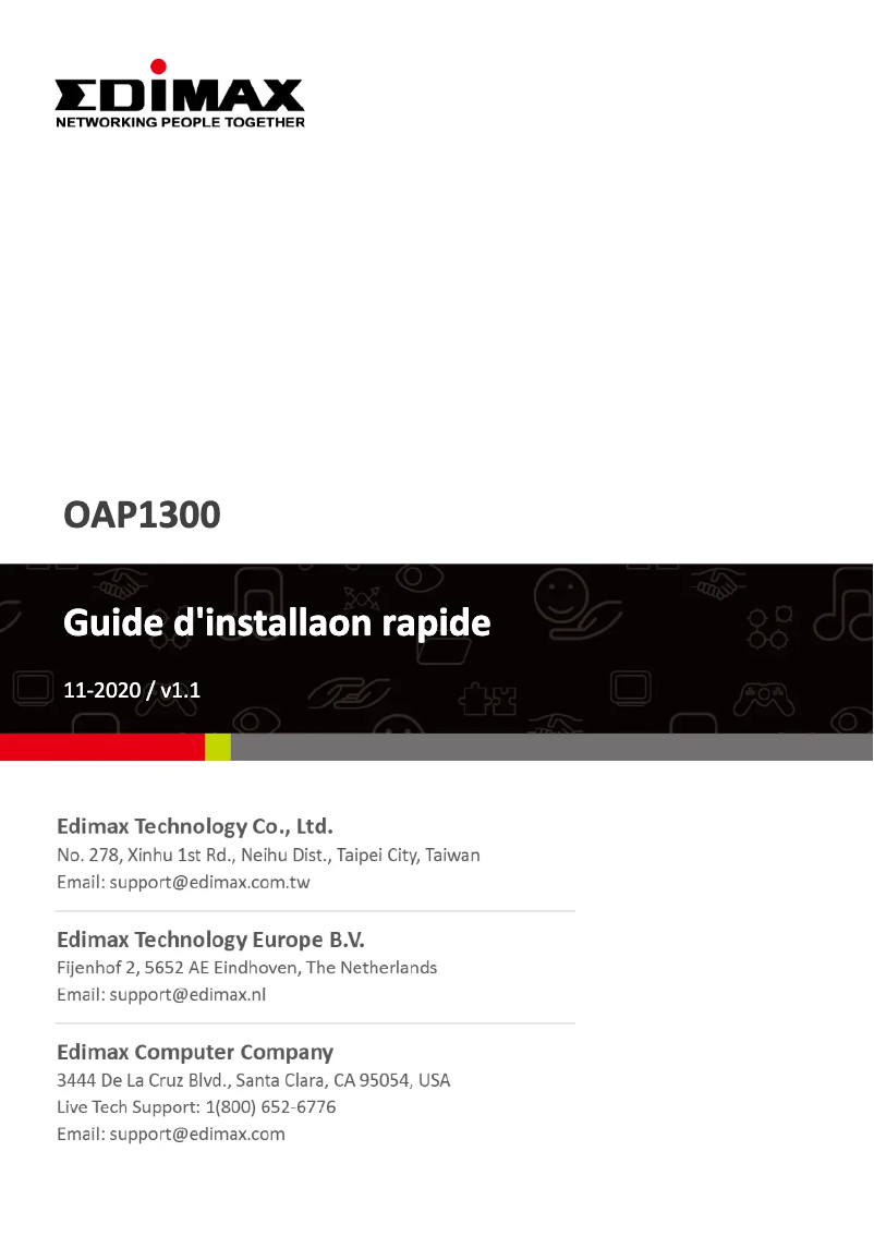 Page n°1 - Manuel utilisateur Edimax OAP1300