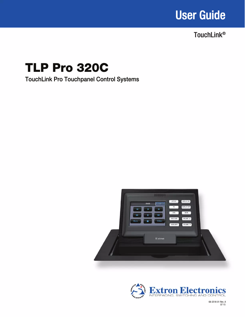 Page n°1 - Manuel utilisateur Extron TLP Pro 320C