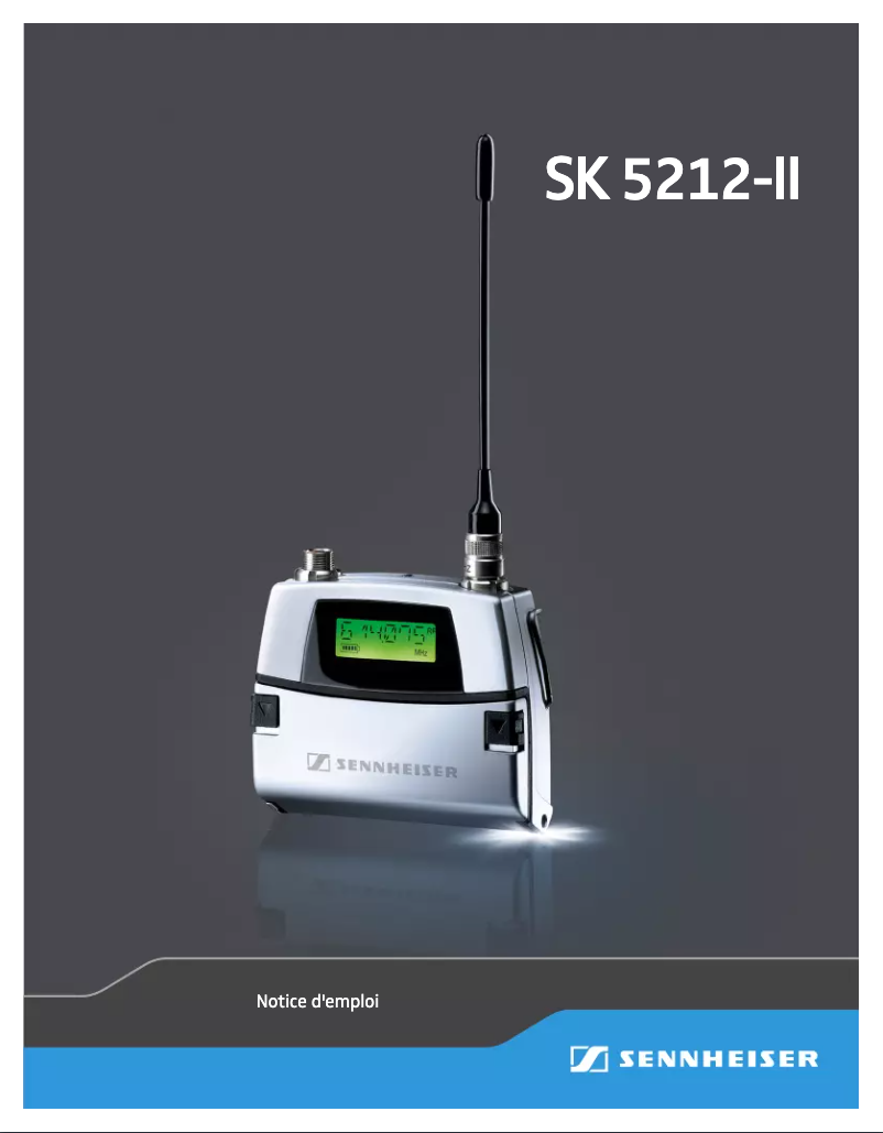 Page n°1 - Manuel utilisateur Sennheiser SK 5212-II