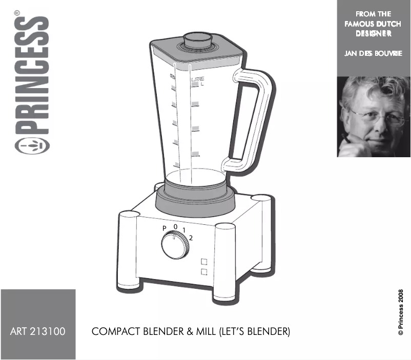 Page 1 de la notice Manuel utilisateur Princess Compact 213100
