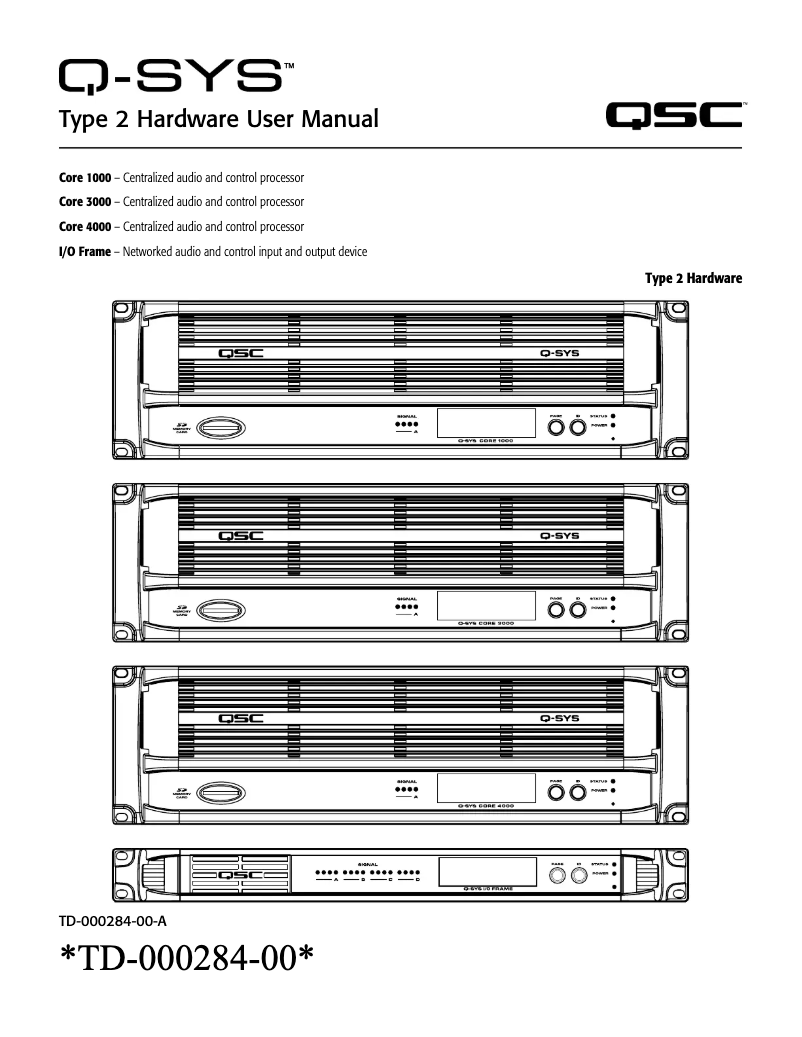 Page 1 de la notice Manuel utilisateur QSC Core 1000