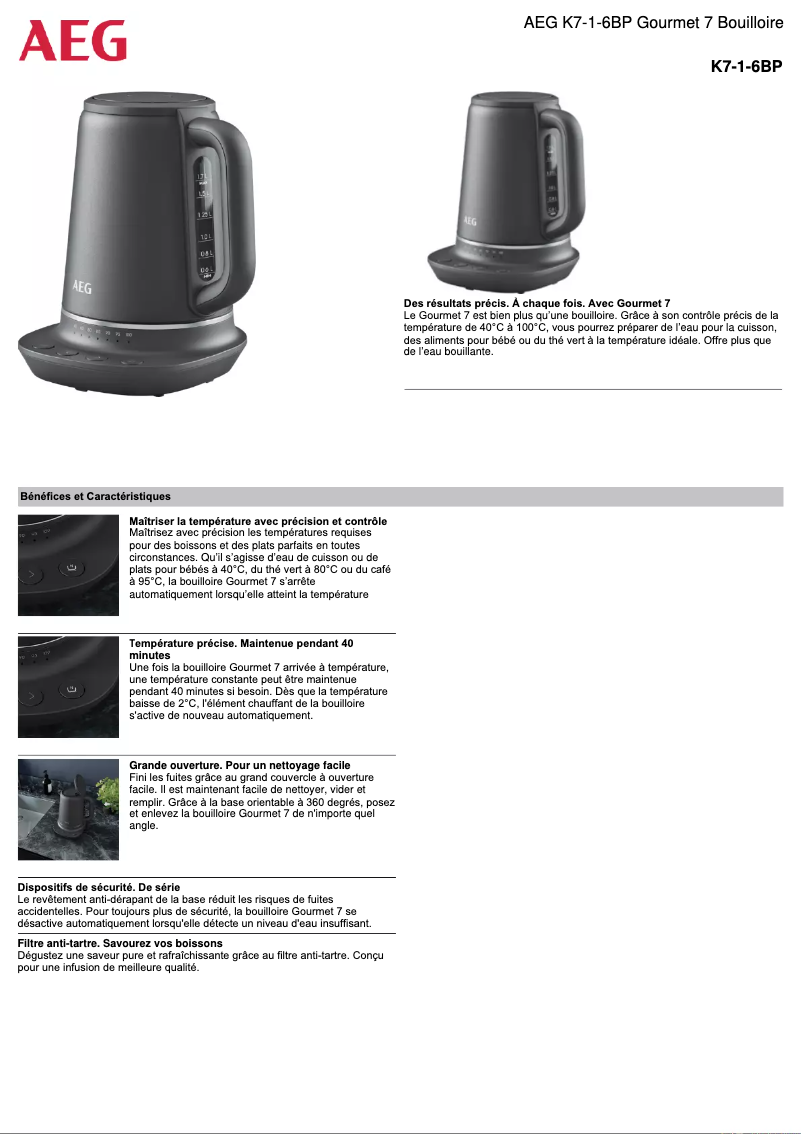 Image de la première page du manuel de l'appareil Gourmet 7 K7-1-6BP