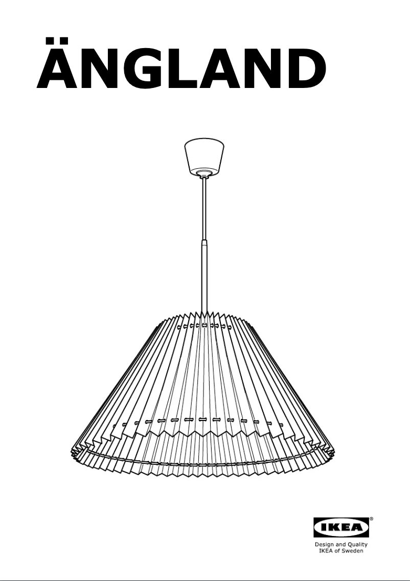 Page 1 de la notice Manuel utilisateur Ikea ANGLAND (Ceiling)
