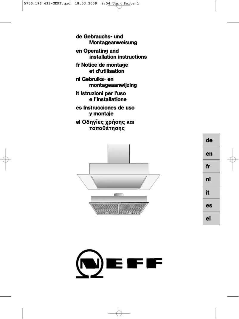 Page 1 de la notice Mode d'emploi Neff D5675X0