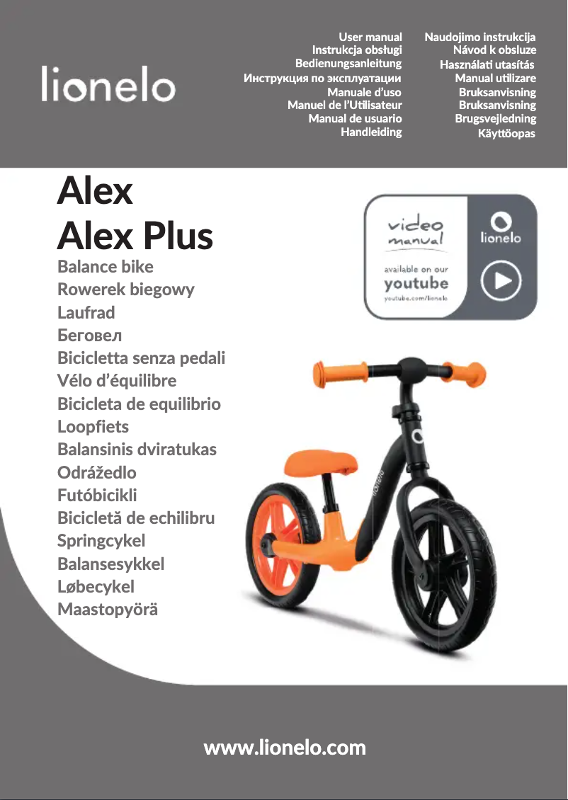 Image de la première page du manuel de l'appareil Alex Plus