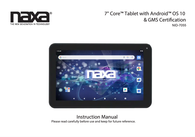 Page 1 de la notice Manuel utilisateur Naxa NID-7055
