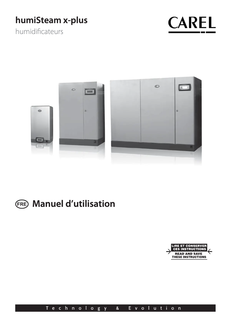 Image de la première page du manuel de l'appareil humiSteam x-plus
