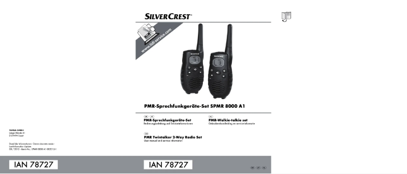 Page n°1 - Manuel utilisateur SilverCrest SPMR 8000 A1