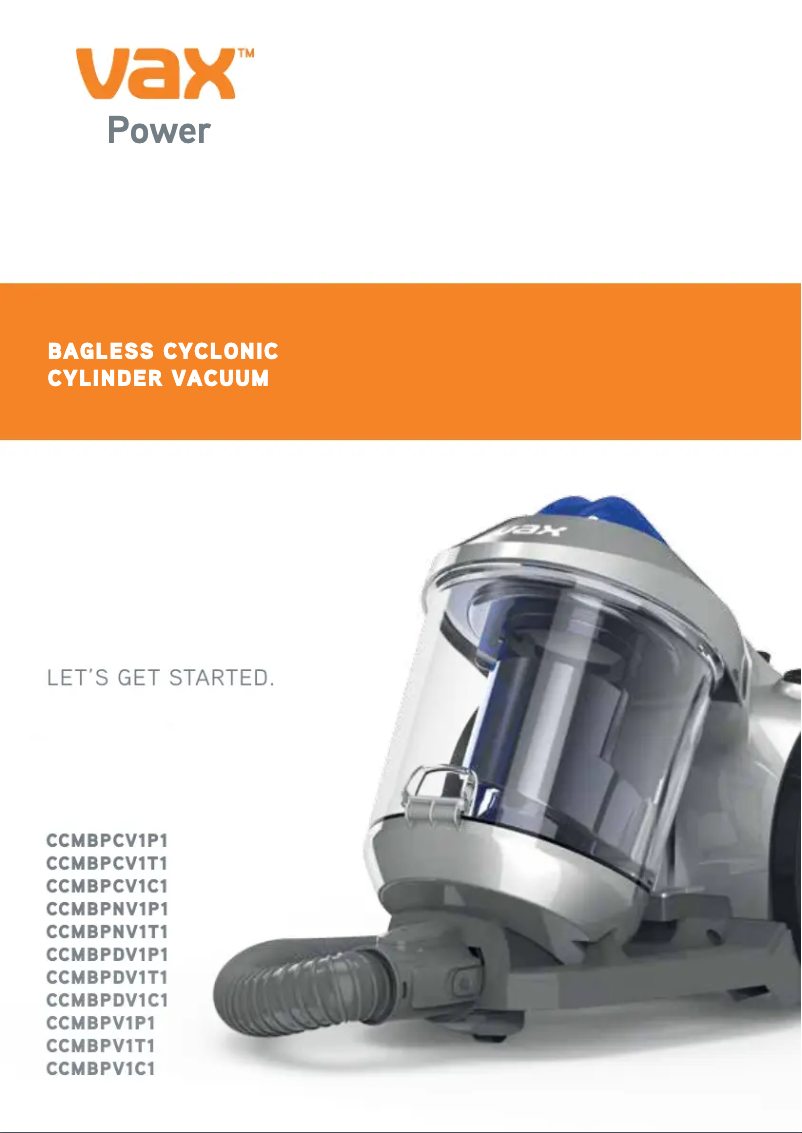 Page n°1 - Manuel utilisateur Vax Power CCMBPV1C1