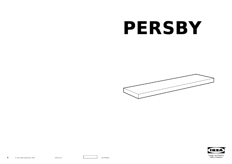 Image de la première page du manuel de l'appareil PERSBY