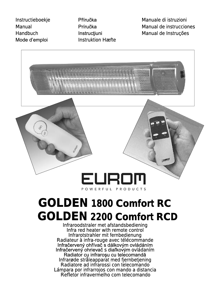 Página 1 del manual Manual de usuario Eurom Golden Comfort 2200 RCD
