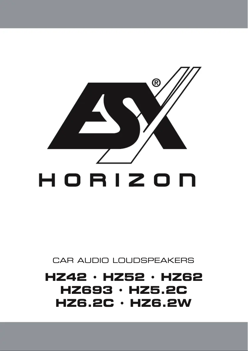 Image de la première page du manuel de l'appareil Horizon HZ62
