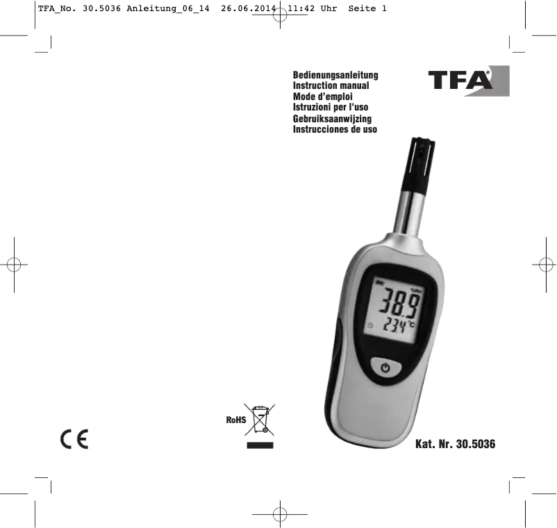 Page 1 de la notice Manuel utilisateur TFA Klima Bee 30.5036.13