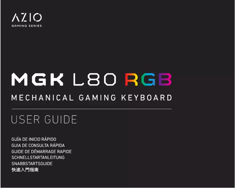 Page 1 de la notice Manuel utilisateur Azio MGK L80 RGB