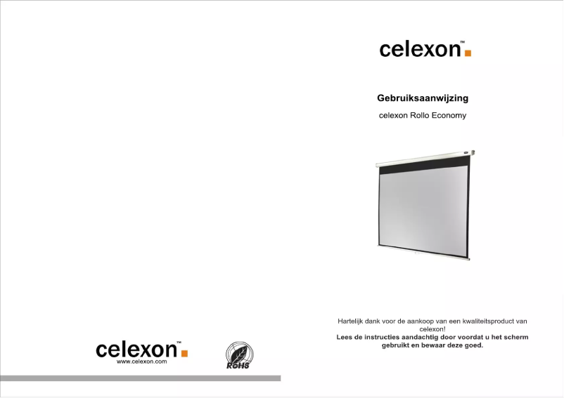 Page n°1 - Manuel utilisateur Celexon Economy Rollo (16:9) 160 x 90