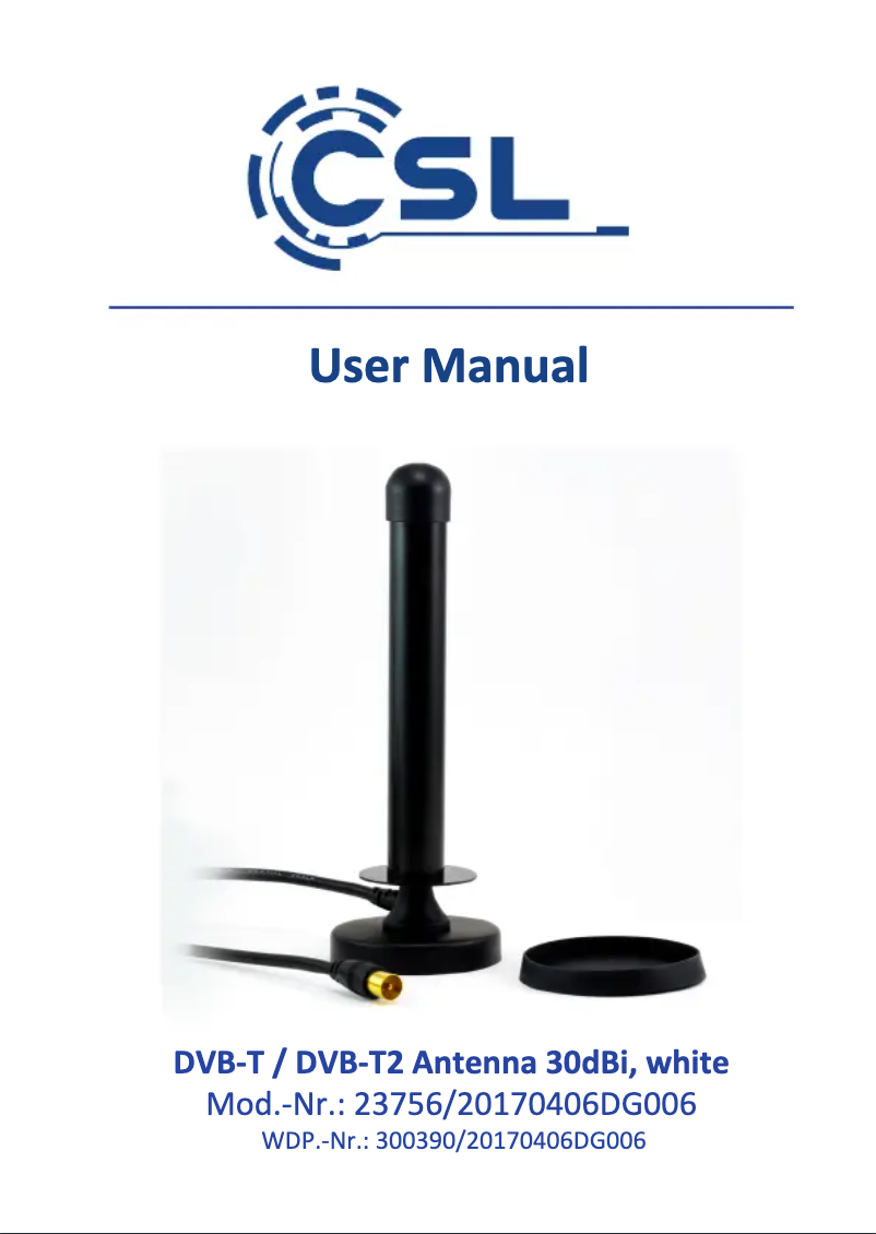 Page 1 de la notice Manuel utilisateur CSL 300390