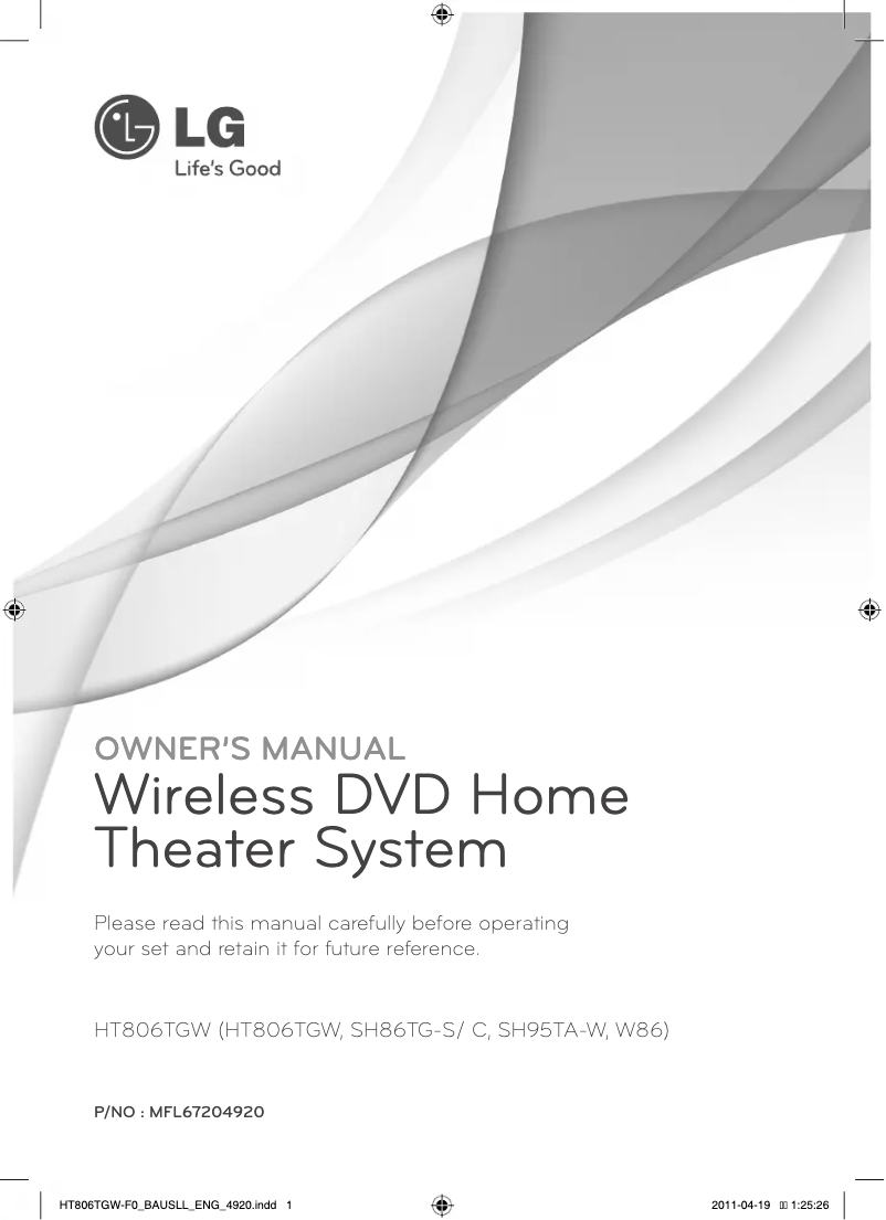 Imagen de la primera página del manual del dispositivo HT806TGW