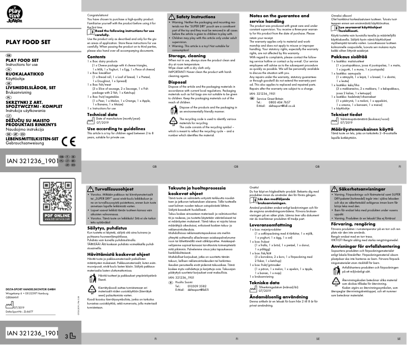 Imagen de la primera página del manual del dispositivo IAN 321236