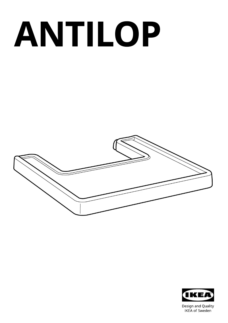 Page 1 de la notice Manuel utilisateur Ikea ANTILOP 604.191.27