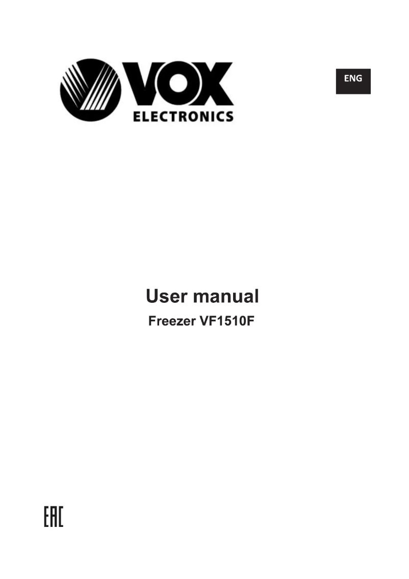 Página 1 del manual Manual de usuario VOX VF 1510F