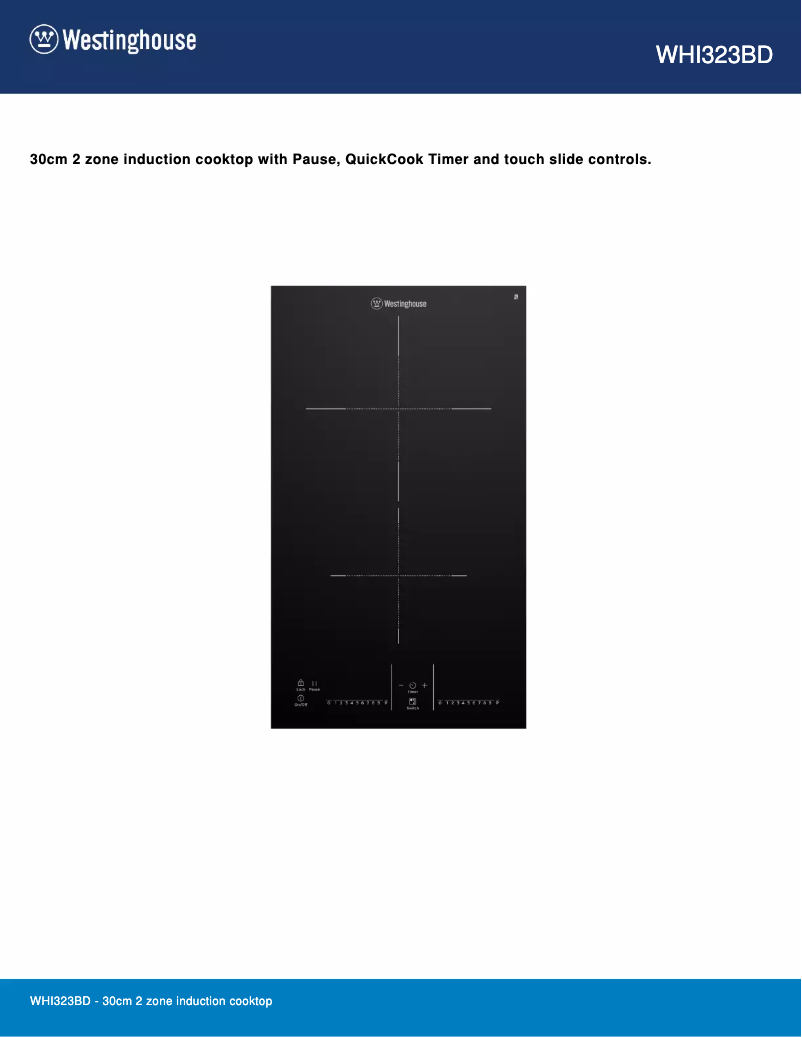 Page n°1 - Fiche technique Westinghouse WHI323BD