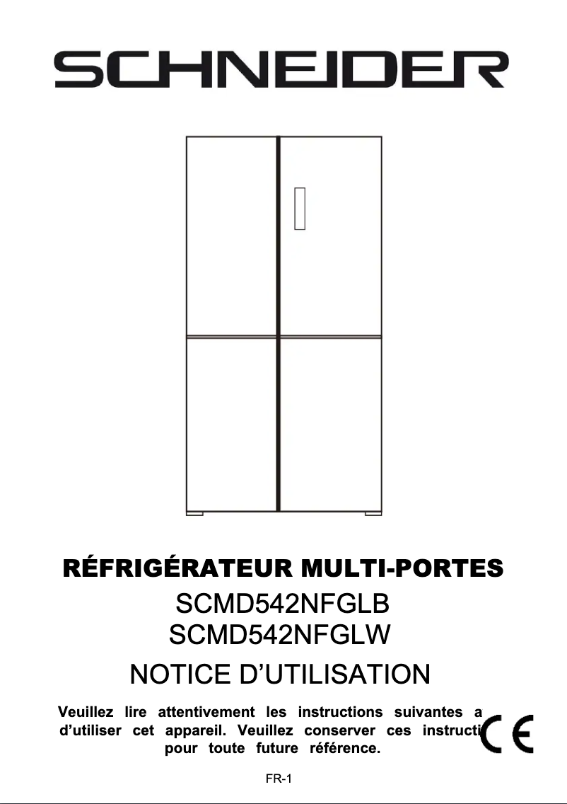 Page 1 de la notice Manuel utilisateur Schneider SCMD542NFGLW