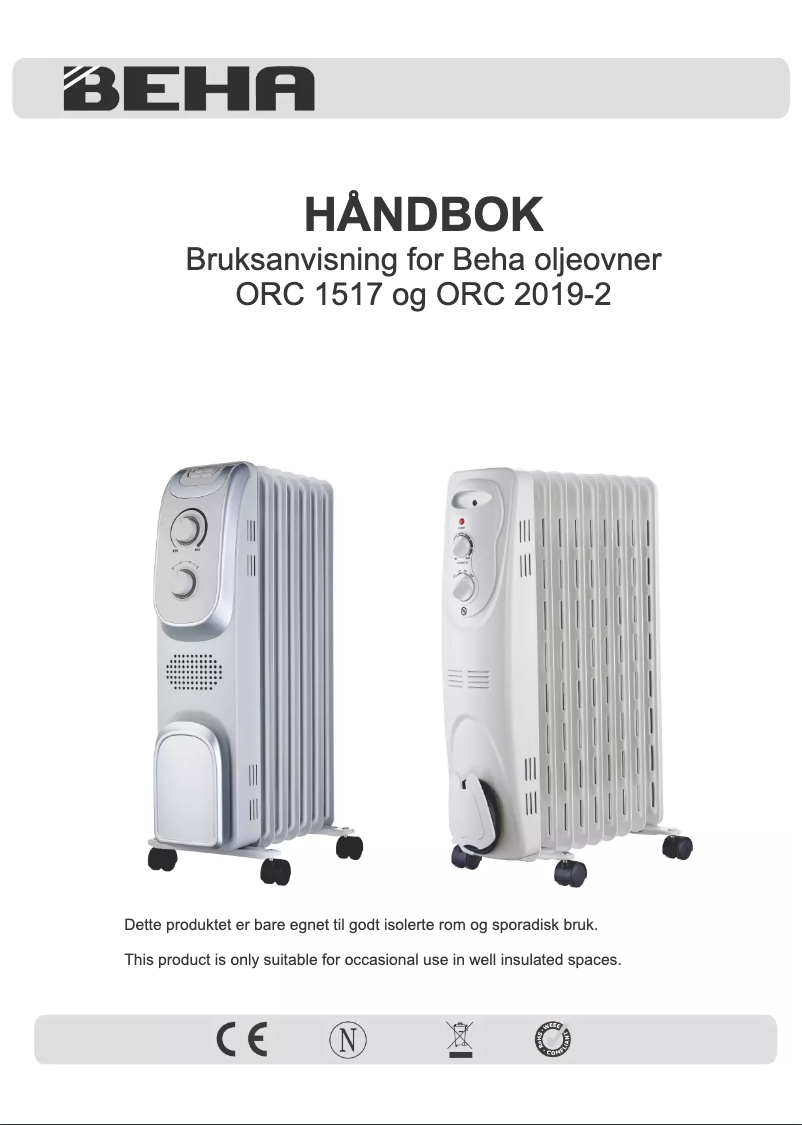 Page 1 de la notice Manuel utilisateur Beha ORC 2019-2