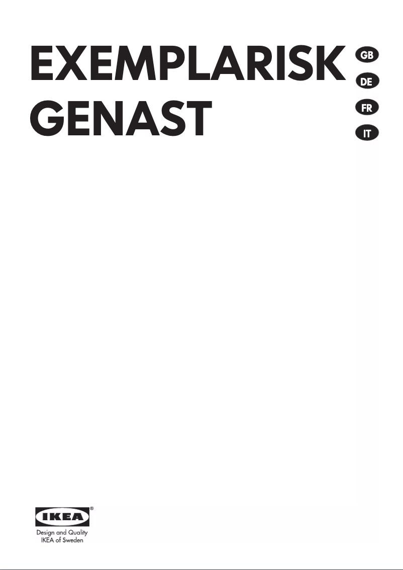 Image de la première page du manuel de l'appareil GENAST