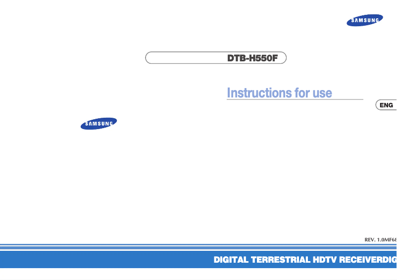Page n°1 - Manuel utilisateur Samsung DTB-H550F