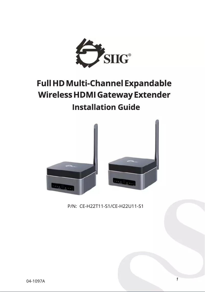 Image de la première page du manuel de l'appareil CE-H22T11-S1