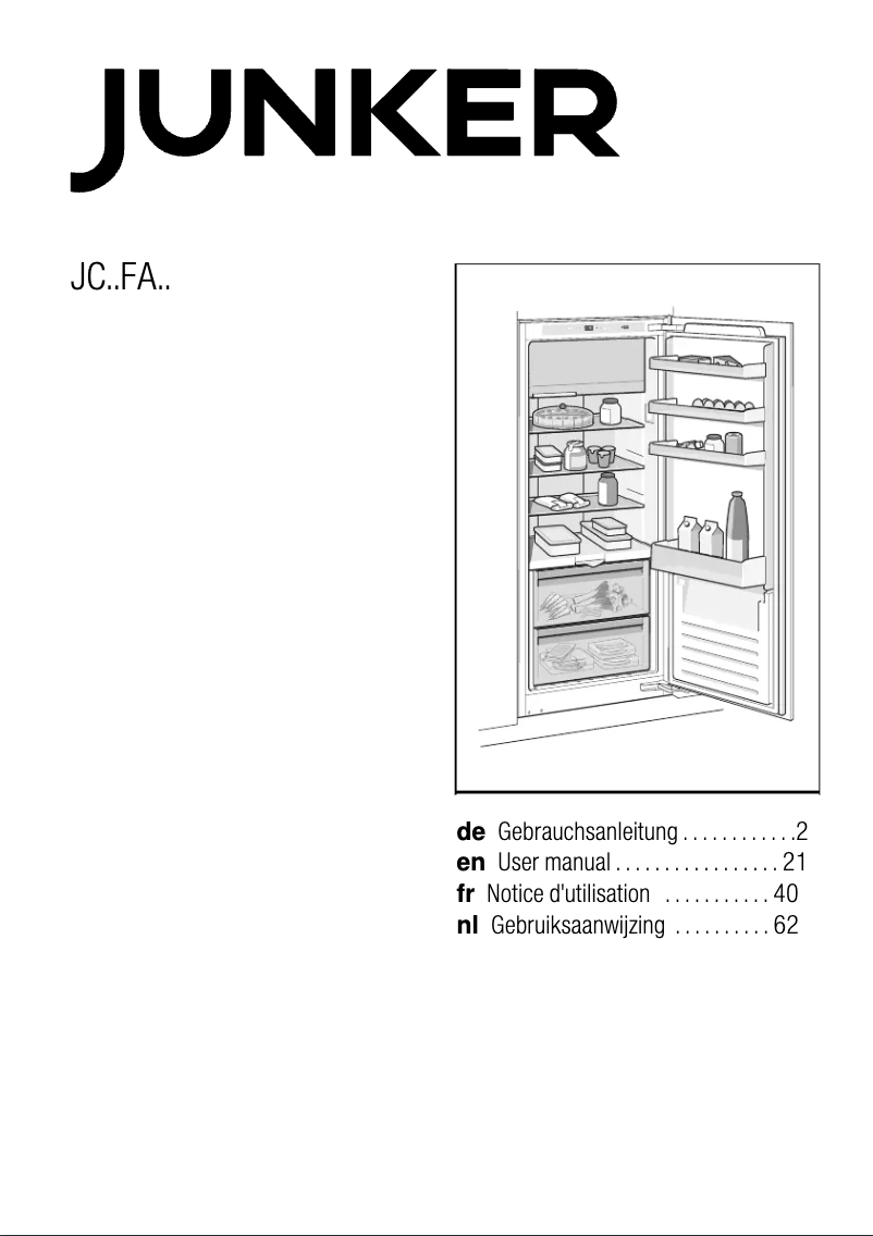 Page n°1 - Manuel utilisateur Junker JC50FA31