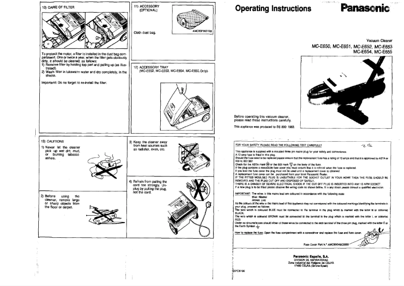Image de la première page du manuel de l'appareil MC-E654
