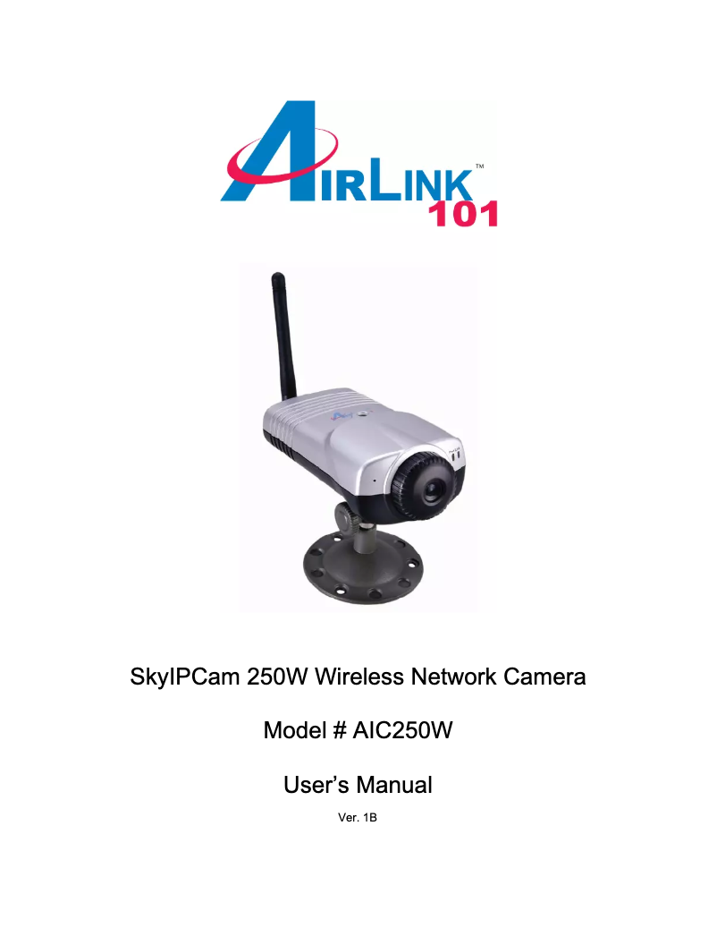 Page n°1 - Manuel utilisateur AirLink101 AIC250W