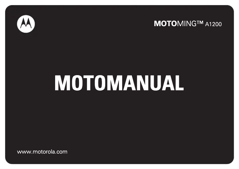 Imagen de la primera página del manual del dispositivo A1200