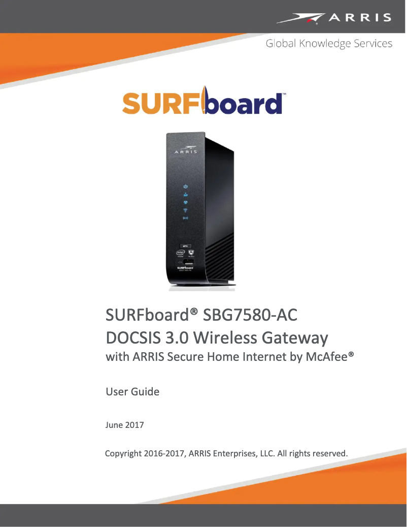 Page n°1 - Manuel utilisateur Arris SURFboard SBG7580-AC