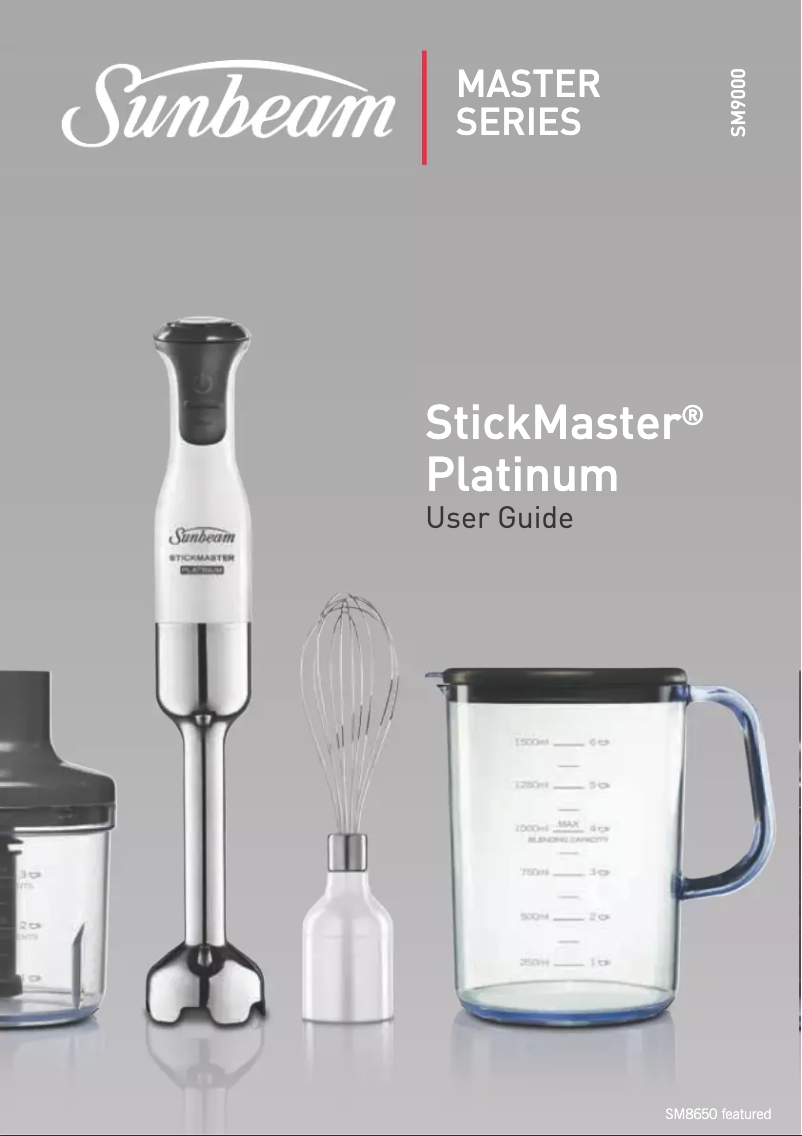 Page 1 de la notice Manuel utilisateur Sunbeam StickMaster Platinum SM9000