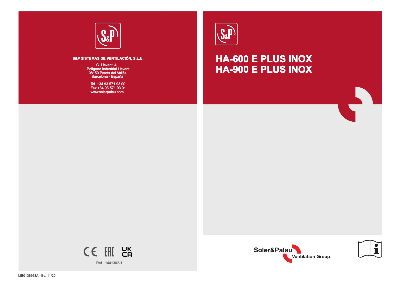 Image de la première page du manuel de l'appareil HA-600