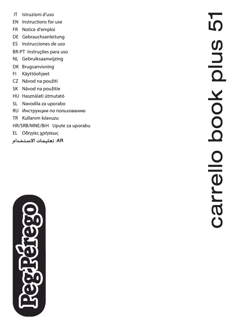 Page 1 de la notice Manuel utilisateur Peg Perego BookPlus 51