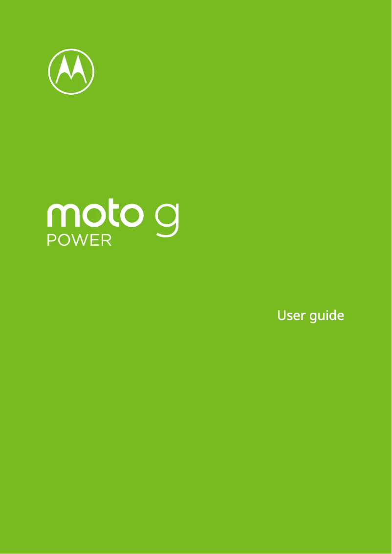 Image de la première page du manuel de l'appareil Moto G Power