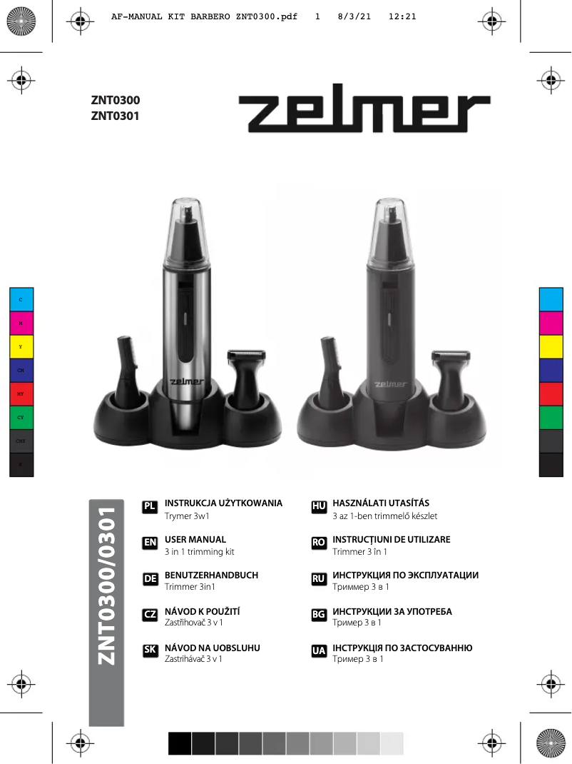 Image de la première page du manuel de l'appareil ZNT0301