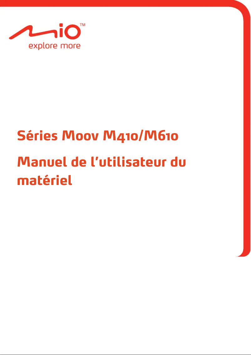 Page 1 de la notice Manuel utilisateur Mio Moov M416 LM