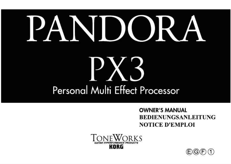 Page n°1 - Manuel utilisateur Korg Pandora PX3