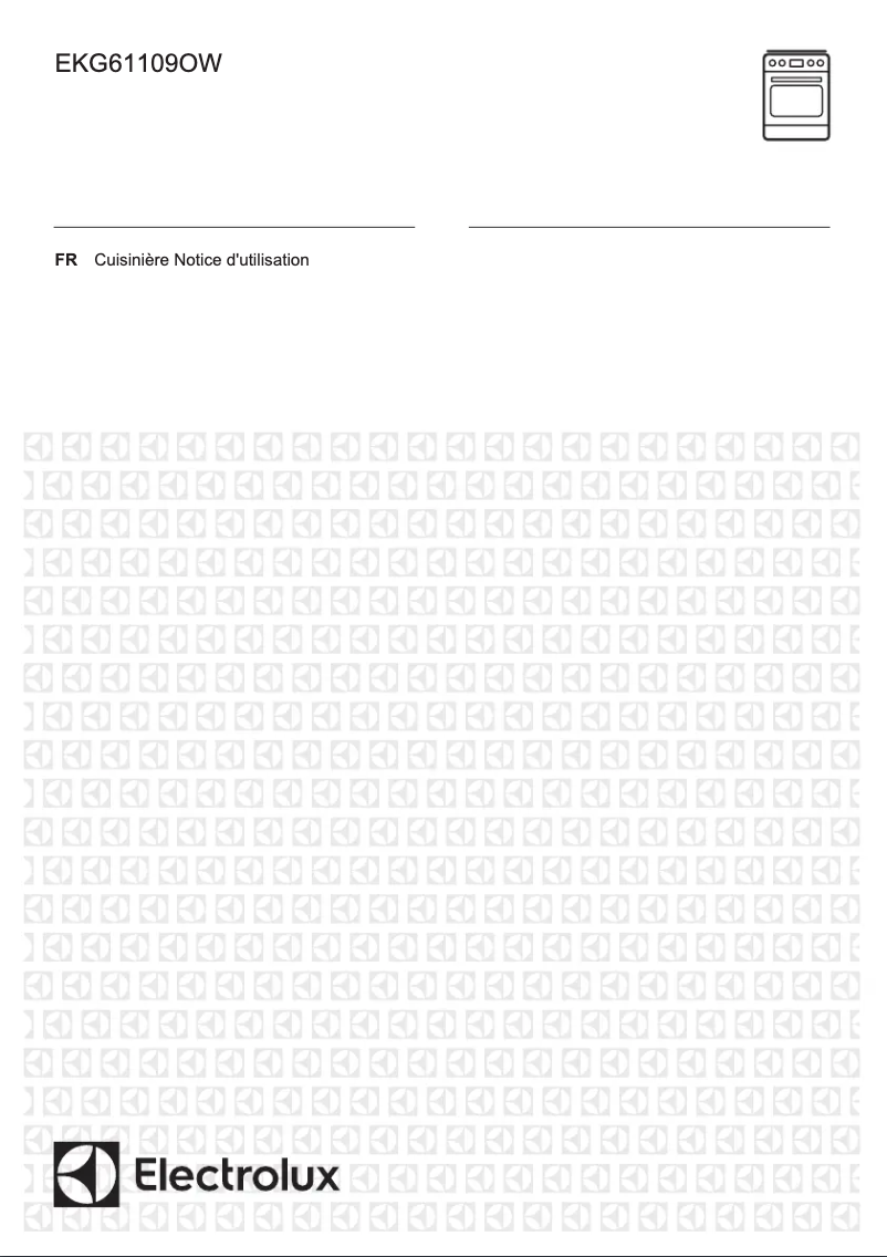 Page 1 de la notice Manuel utilisateur Electrolux EKG61109OW