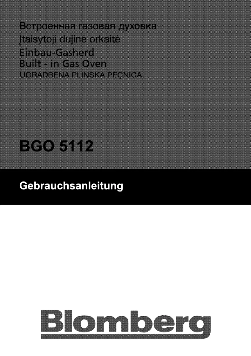 Page 1 de la notice Manuel utilisateur Blomberg BGO 5112 X