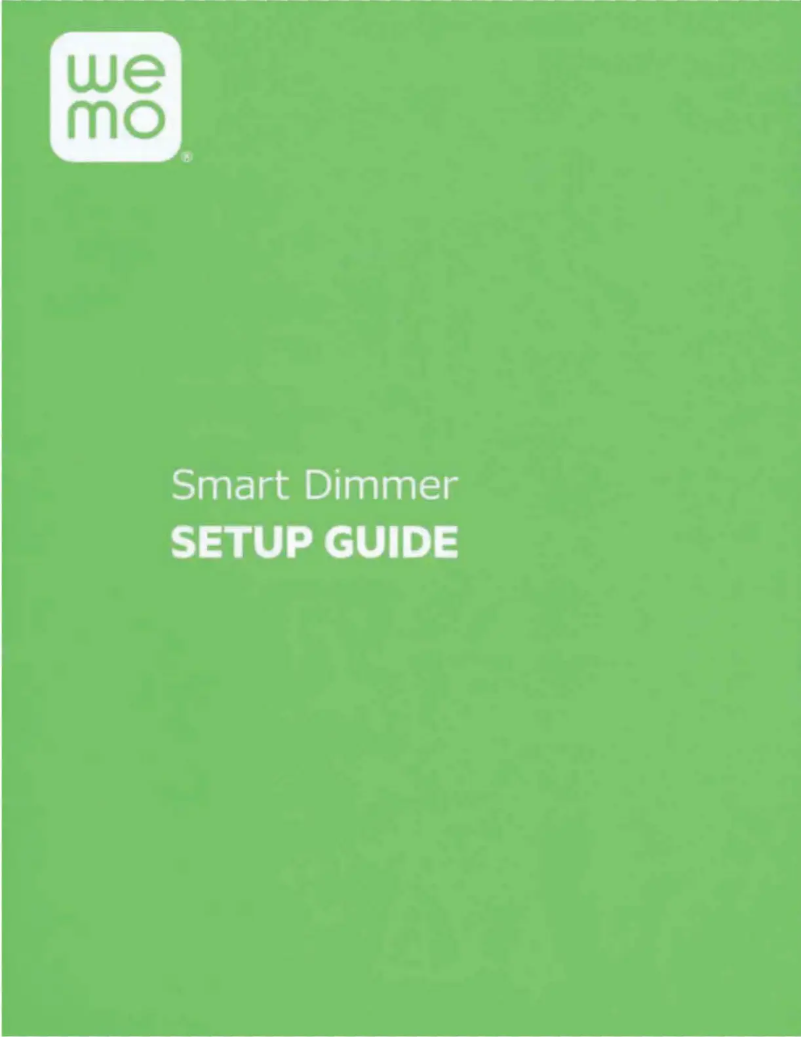 Page 1 de la notice Manuel utilisateur Belkin Wemo WiFi Smart Dimmer