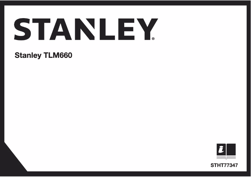 Page n°1 - Manuel utilisateur Stanley TLM660