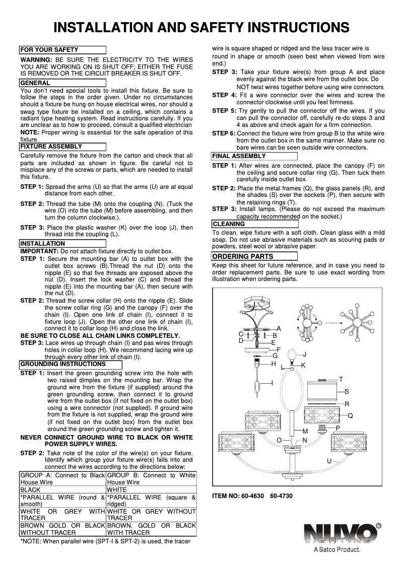 Página 1 del manual Manual de usuario NUVO Harlow 60/4630