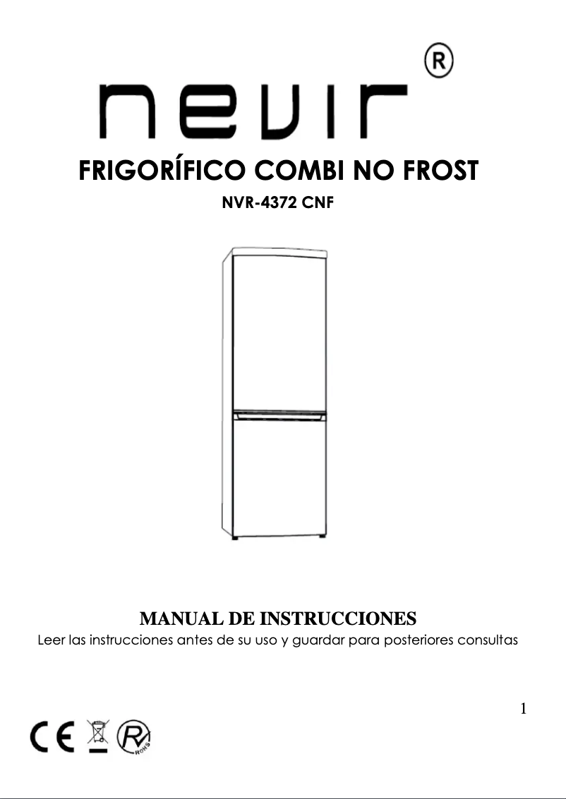 Page 1 de la notice Manuel utilisateur Nevir NVR-4372 CNF