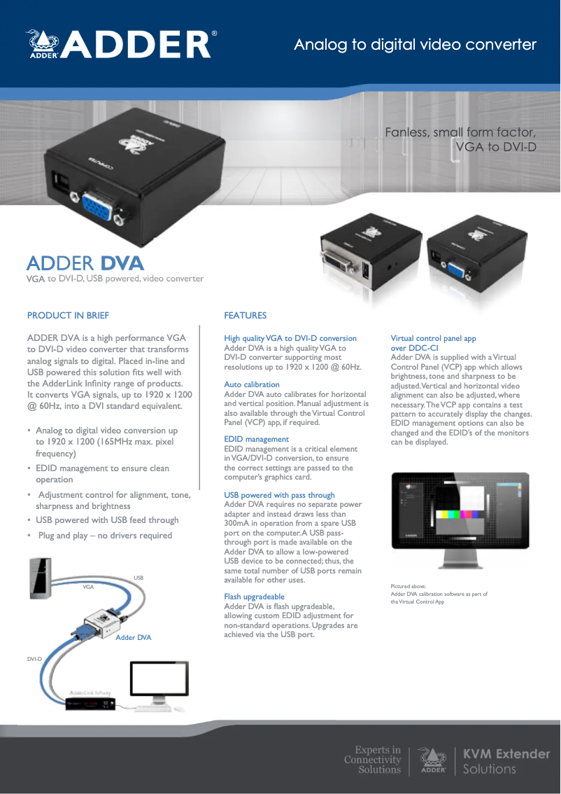 Página 1 del manual Manual de usuario Adder ADDER-DVA
